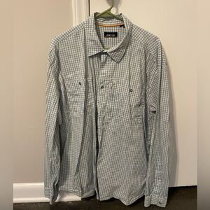 Orvis Men’s XL Long Sleeve Gingham Shirt - Sage Green, Outdoor Style
